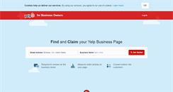 Desktop Screenshot of biz.yelp.ie