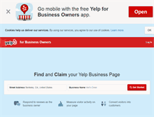 Tablet Screenshot of biz.yelp.ie