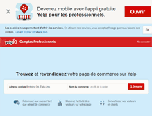 Tablet Screenshot of biz.yelp.fr