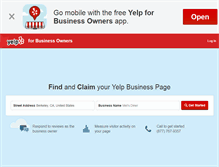 Tablet Screenshot of biz.yelp.ca